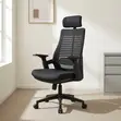 Swivel Lama Mesh Desk Chair - Black - 4
