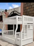Wooden Hardwood Bed - Customizable - 1