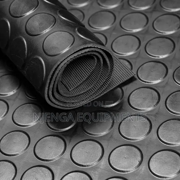 Anti-Slip Round Coin Pattern Rubber Mat (1.2m Upana) - 1