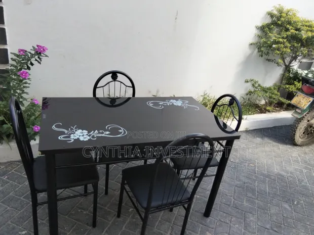 4 Seater Glass Dining Table - 1