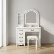 White Modern Vanity Makeup Desk - 1