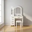 White Modern Vanity Makeup Desk - 2