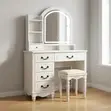 White Modern Vanity Makeup Desk - 3