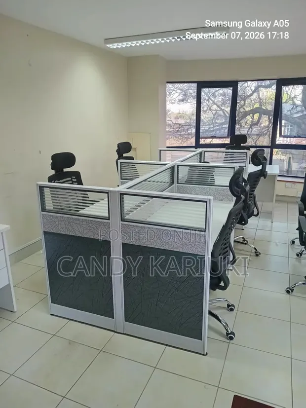 4-Person Executive Desk with Drawers - 1