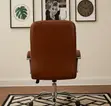 Premium Brown Leather Office Chair - 4