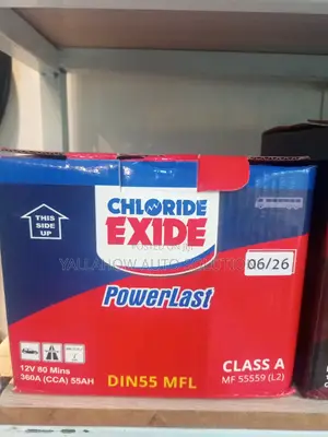 Exide Chloride DIN55 Maintenance-Free Battery
