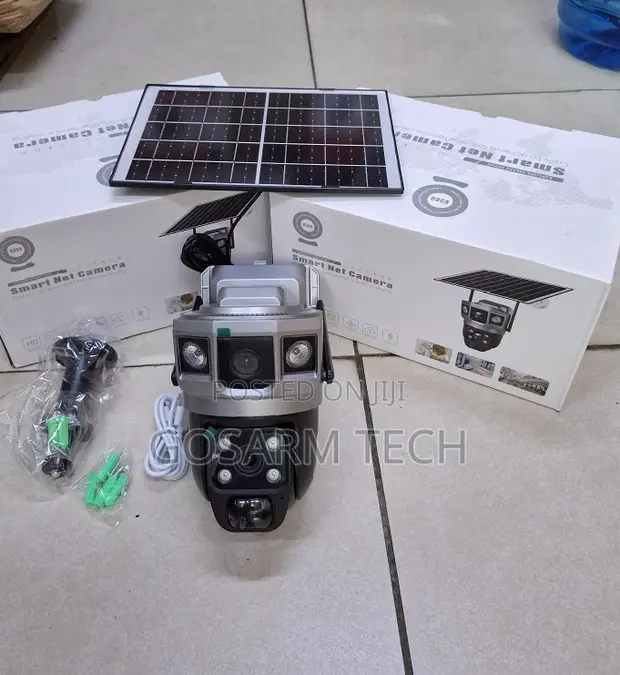 V380 Pro 4G Solar Dual Lens PTZ CCTV Camera - 1