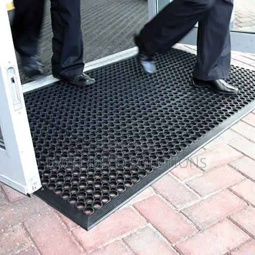 Beveled Rubber Mats 120x80cm | Anti-Trip Safety Ramp Mat - 1
