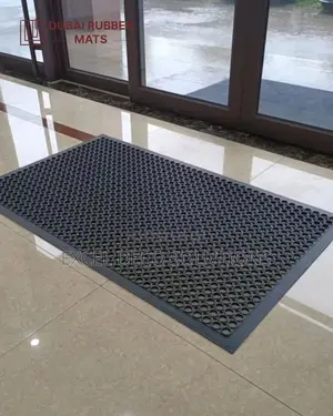 Beveled Rubber Mats 120x80cm | Anti-Trip Safety Ramp Mat