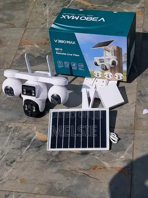 Kamera ya V380 Pro 4 Lens Solar PTZ - CCTV Isiyo na Waya ya Nje