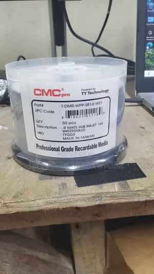 CMC Pro DVD-R 16x WaterShield White Inkjet Printable (50 Pack)