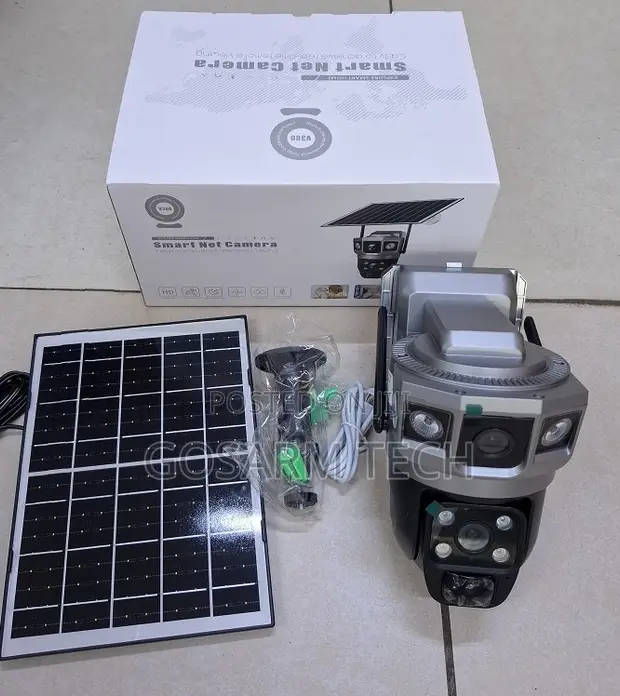 Kamera ya V380 Pro 4G Solar PTZ CCTV yenye Lensi Mbili - 1