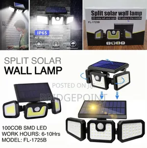 Three-Head Solar Wall Lamp with Motion & Night Sensor