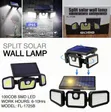 Three-Head Solar Wall Lamp with Motion & Night Sensor - 1