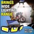Three-Head Solar Wall Lamp with Motion & Night Sensor - 3