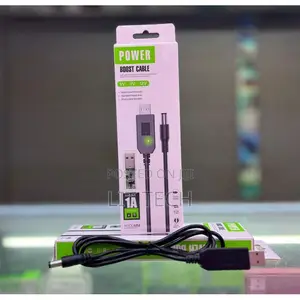 Kebo ya USB hadi 12V DC Power Boost - 1A Step-Up Converter