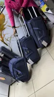 3-in-1 Navy Blue Trolley Bags Set - 2