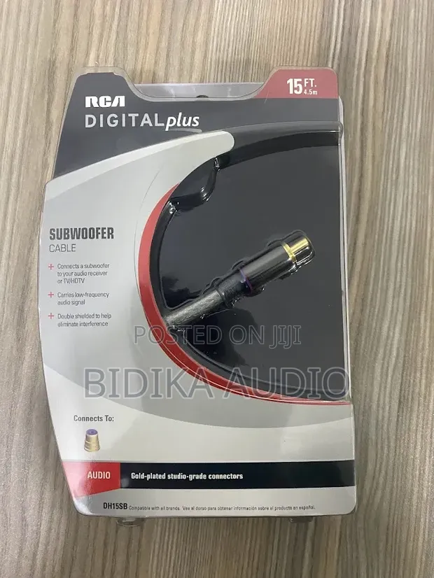 Kebo ya Sub-woofer RCA ya 1.5m - 1