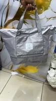 Grey Expandable Foldable Travel Bags - 1