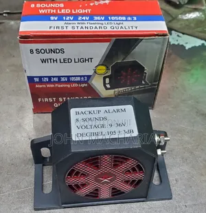 Universal Vehicle Backup Alarm with 8 Selectable Sounds & LED Lights