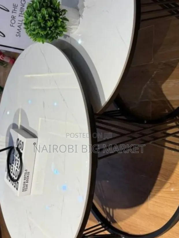 White Modern Luxury 2-in-1 Pure Marble Table - 1
