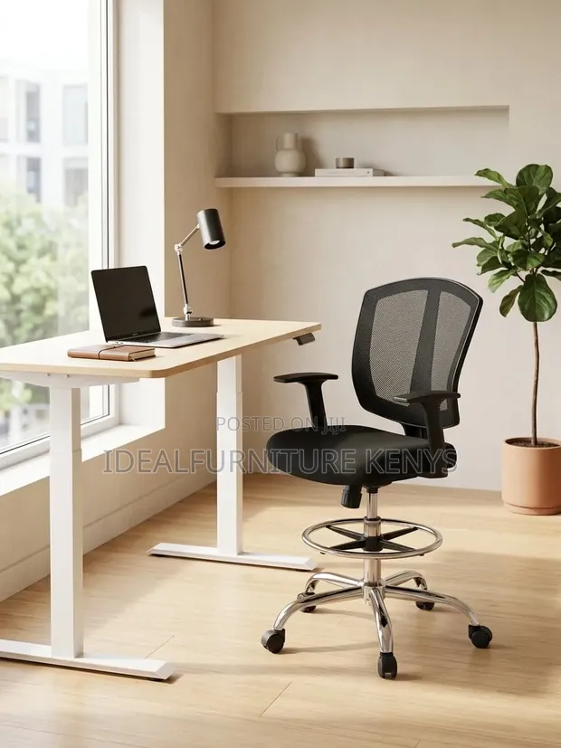 Electric Desk and Counter Chair - 1