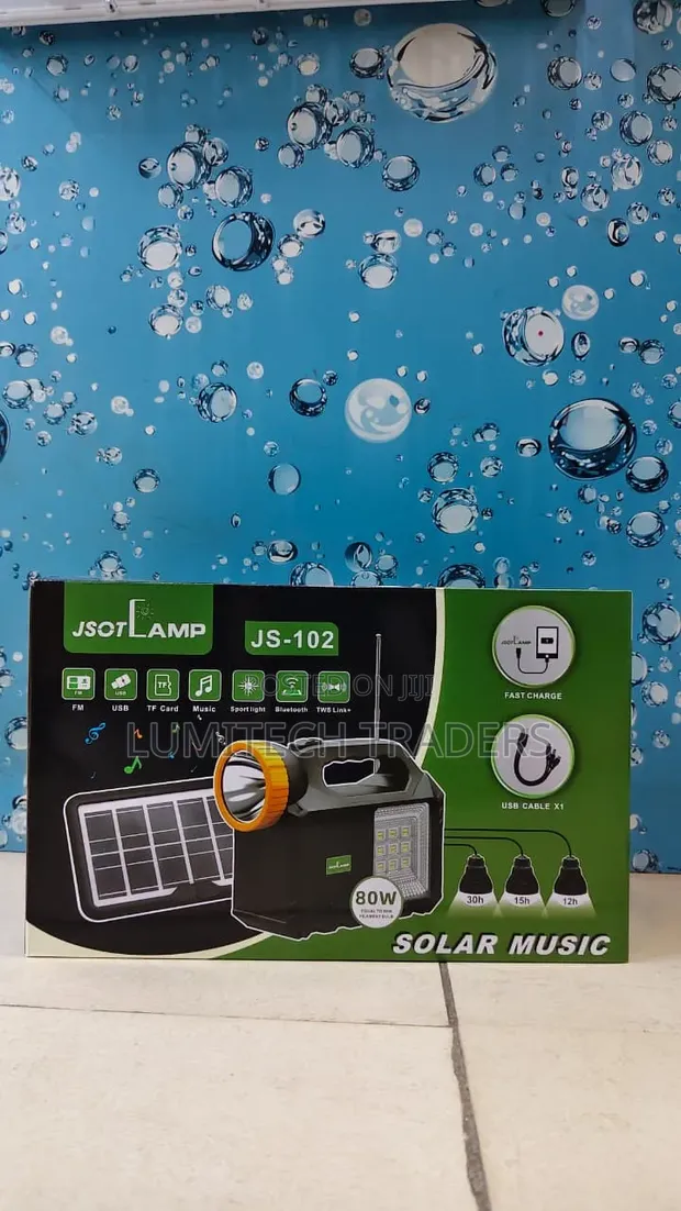 JS-102 Solar Lighting System with Radio/BT Speaker - 1