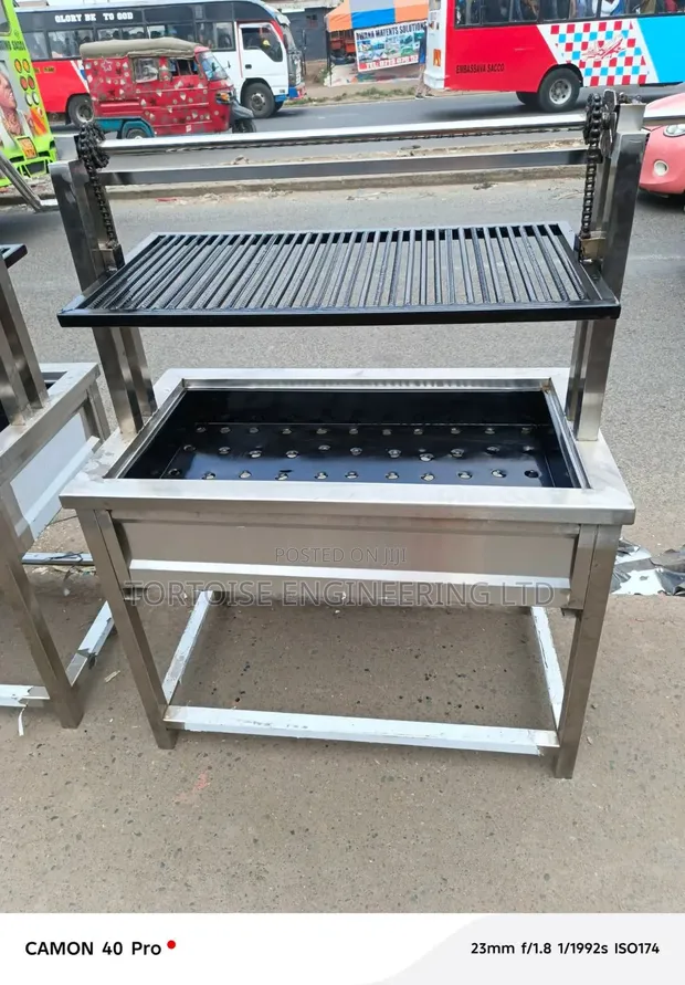 Commercial Stainless Steel Charcoal Grill - 1