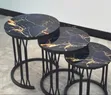 3-in-1 Nesting Table with Glass Effect - 1