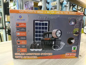EP-0118 Solar Lighting System with Speaker, Radio, 3 Bulbs