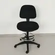 Office Swivel Chair: Armless Ergonomic Fabric Chair - 1