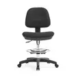 Office Swivel Chair: Armless Ergonomic Fabric Chair - 5