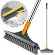 3-in-1 V-Shaped Floor Scrub Brush with Squeegee - 1