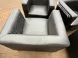 Seti za Sofa za Ngozi za Ofisi/Hoteli - Nyeusi - 4