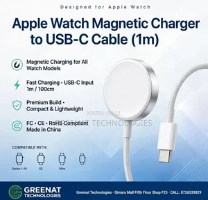Apple Watch Magnetic Charger to USB-C Cable 1m