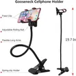 Flexible Phone Holder with Clip - 1