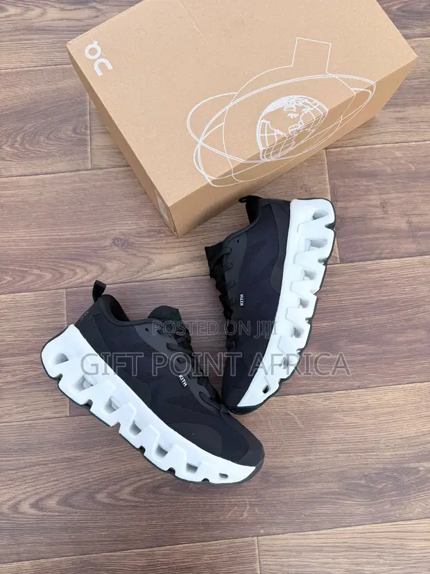 Kith Black White Chunky Sole Sneakers - 1