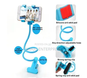 Desk Mount Phone Holder - Flexible Goose Neck Clip