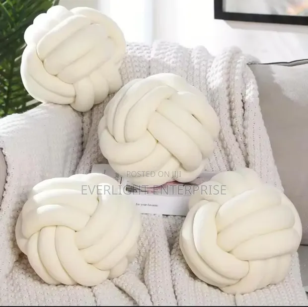 Knot Pillow Round Ball Home Decor Cushion - 1