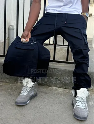 Black Cargo Pants for Men