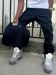 Black Cargo Pants for Men - 1
