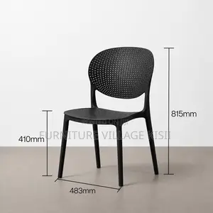 Black Retro Stackable Chair