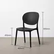 Black Retro Stackable Chair - 1