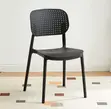 Black Retro Stackable Chair - 2