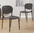 Black Retro Stackable Chair - 3