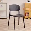 Black Retro Stackable Chair - 4