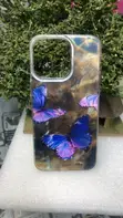 Clear Silicone iPhone Case - Water Ripple Yellow Butterfly - 2