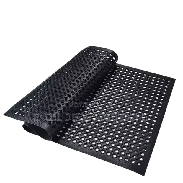 Heavy Duty Outdoor Rubber Ring Drainage Entrance Mat - 1