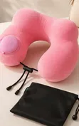 Inflatable Travel Neck Pillow with Storage Bag - 4
