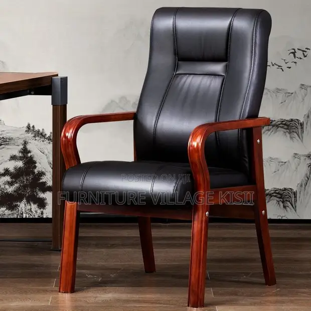 Executive Leather Visitor Chair - 1
